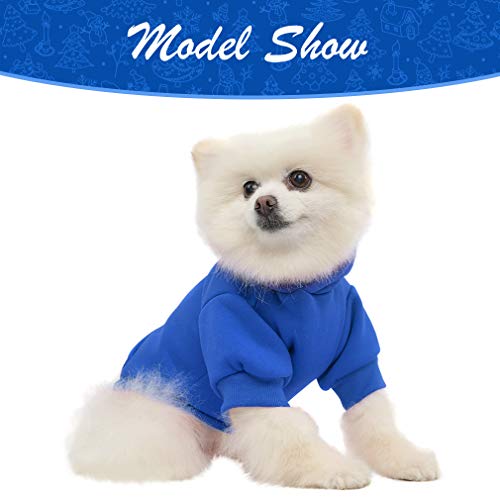 Dog Hoodie for Large Medium Small Dogs (Blue / Medium)