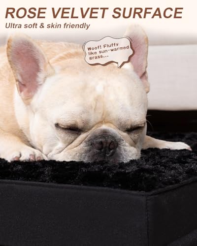 Washable Dog Bed for Crate Waterproof for Medium Dogs (Black / 29.0"L x 18.0"W x 3.0"Th)