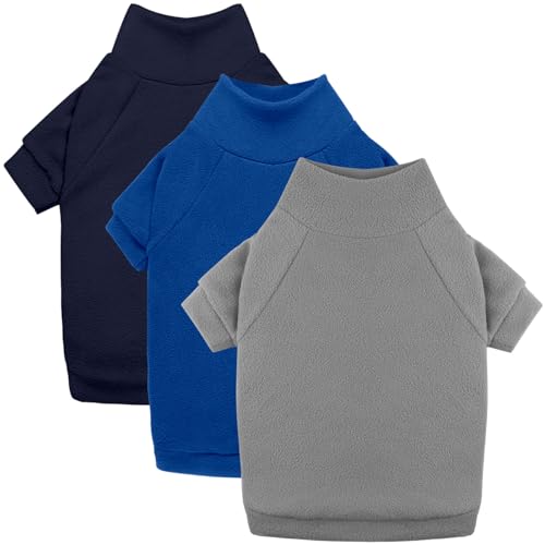 3 Pack Dog Sweaters for Large Dogs (X-Large / Gray Royal Blue Navy)