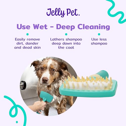 Deshedding Dog Bath Brush Scrubber for Short Haired Dogs