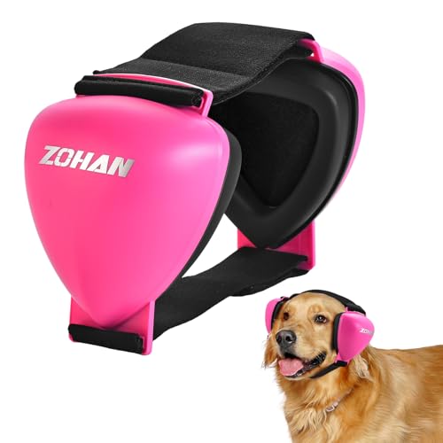 DG02 Dog Ear Muffs Noise Protection (Fuchsia-large-normal Earpads)