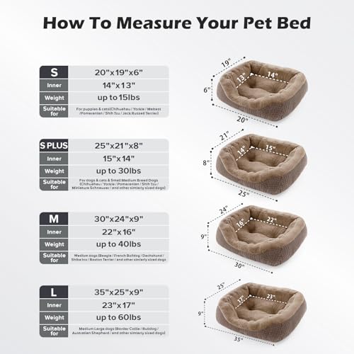 Large Dog Beds Large Sized (L (35"x25"x9") / Dark Brown)