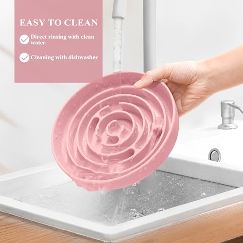 Extra Large Slow Feeder Bowl (Pink / XL)