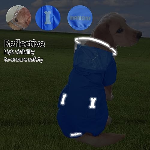 Waterproof Dog Raincoat (Blue / X-Large)