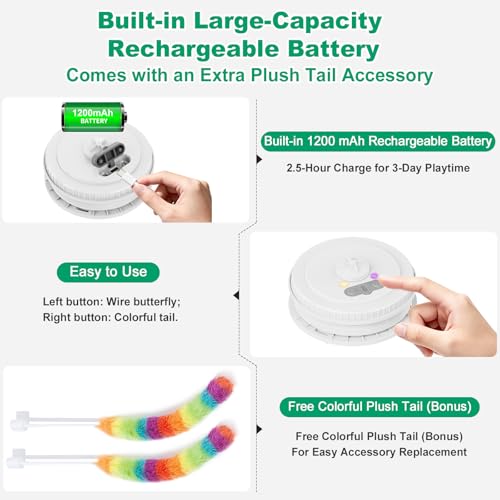 Interactive Cat Toys for Indoor Cats (Green Cover Cloth Toy)