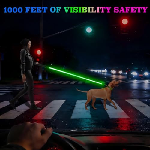 Light Up Dog Leash 5FT Double (5 Ft)