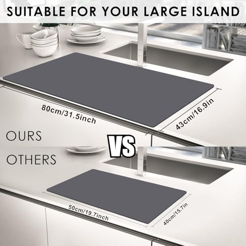 Extra Large Silicone Mat (07-dark Gray / 31.5"Lx16.93"W)