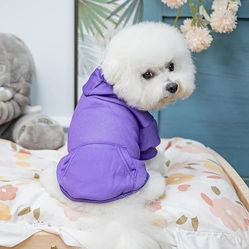 Dog Hoodie for Large Medium Small Dogs (Purple / Medium)