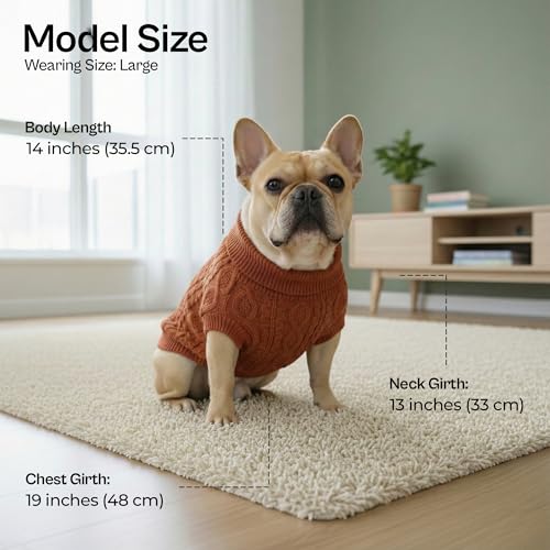Unisex Dog Sweaters (2XL / Cable Knit Terracota)