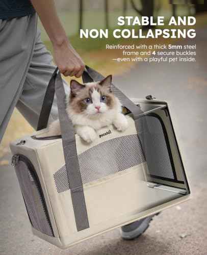 Cat Carrier Stable (Beige / 18.5"L x 12.9"W x 11.8"H)