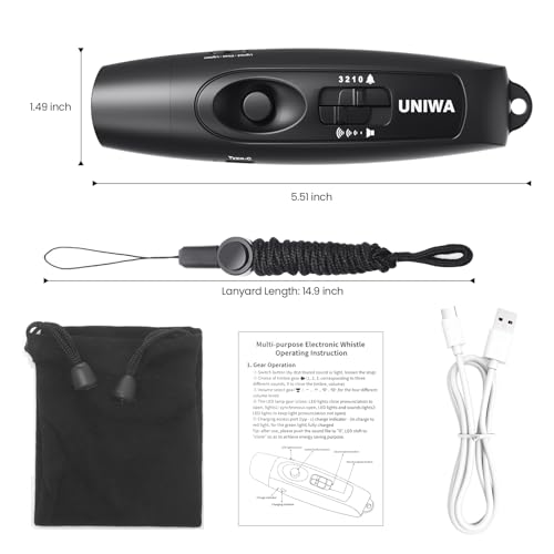 Electronic Whistle with USB Charging (black)