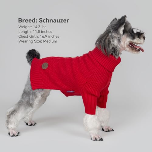 Dog Sweater Long Sleeve Warm Sweaters for Giant Breed Dogs Boy Girl (Red / XXXX-Large)
