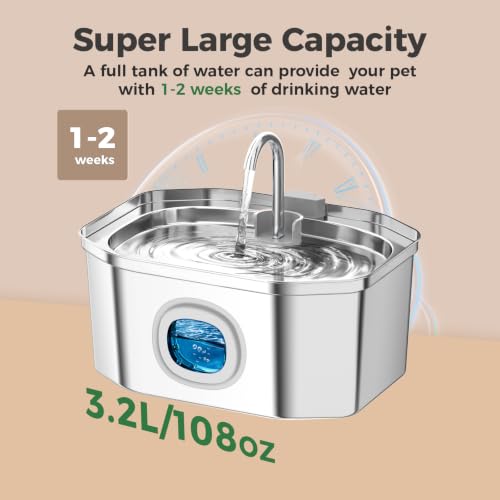 Cat Water Fountain Stainless Steel