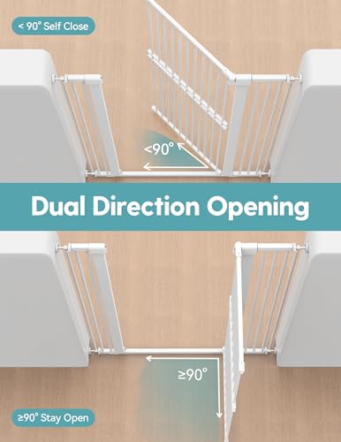 55" Extra Tall Pet Gate (White - S10 / 55" Tall, 29-40" Wide)