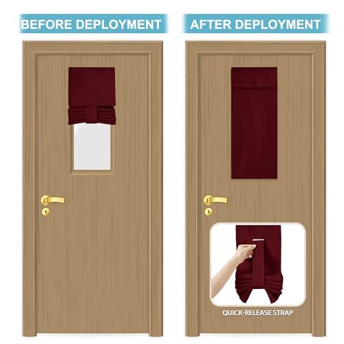 Classroom Door Window Cover (Burgundy Red / 8"W x 36"L (Pack of 1))