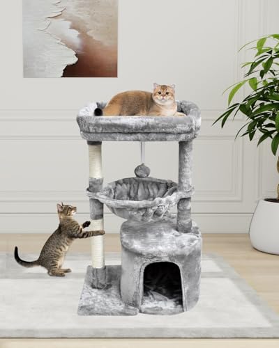 Small Cat Tree for Indoor Cats (29.6" / Grey)