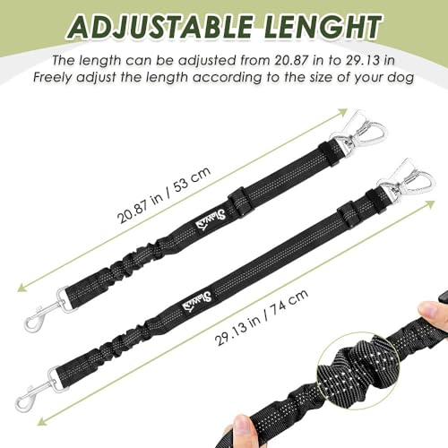 Dog Seat Belt and Harness for Car (Green / Small)