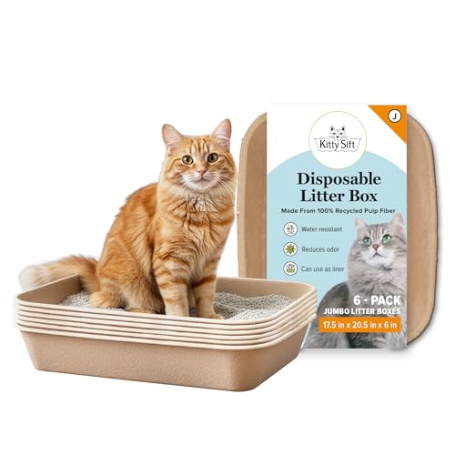 Disposable Cat Litter Box Jumbo (Litter Box Only / Jumbo (6-Piece Set))