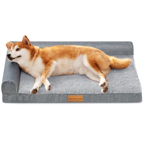 Orthopedic Large Dog Bed Washable Pet Sofa Bed 36''X24'' Grey (Grey / 36"L x 24"W x 3.5"Th)