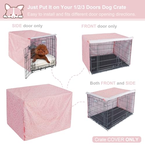 Pattern Dog Crate Cover (Princess Pink / 42.0"L x 28.0"W x 30.0"H)