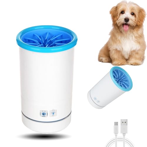Automatic Dog Cleaner (M / White Blue)