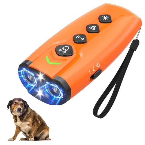Dog Bark Deterrent Devices Rechargeable Anti (Black & Orange)