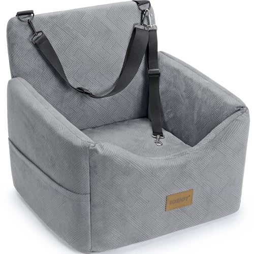 Dog Car Seats for Small Medium Dogs Under 35lbs (Light Grey / Small/Medium)