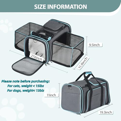 Expandable Dog and Cat Carrier