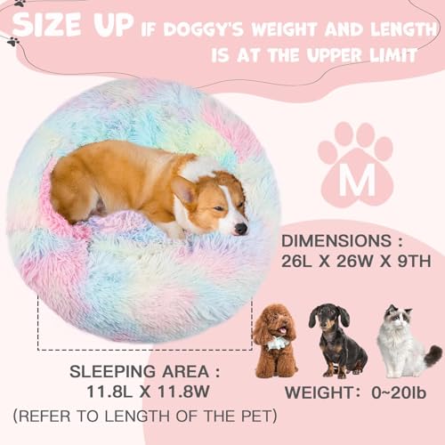 26in Covered Dog Bed with Blanket Attached Calming Burrow Light Grey (26.0"L x 26.0"W x 9.0"Th / Multicolored)