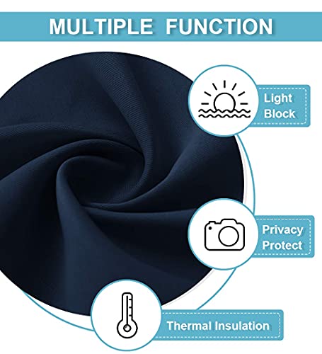 Blackout French Door Curtain (Navy / 26"W x 72"L (Pack of 1))
