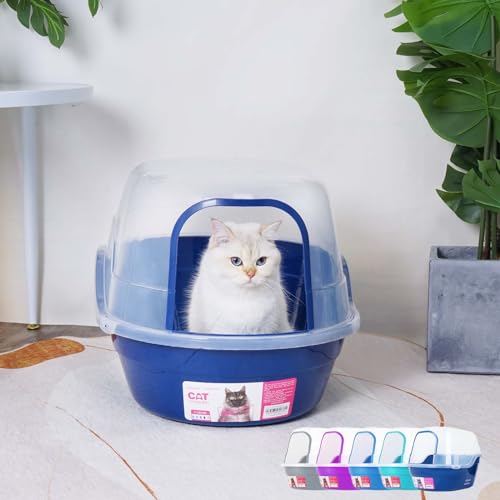 Covered Litter Box (Navy Blue)