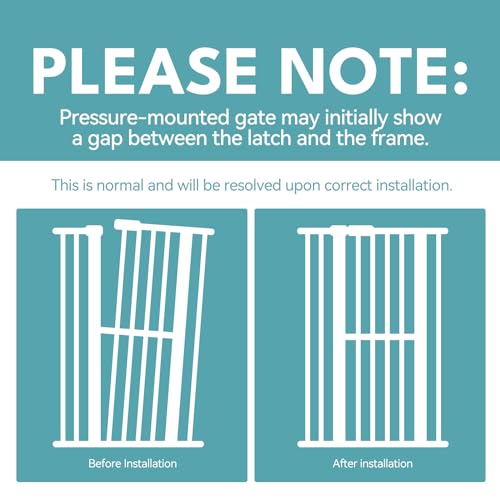 55.1" Extra Tall Pet Gate (White - S / 55.1" Tall, 29.9-44.4" Wide)