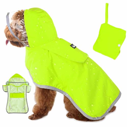 Dog Raincoat Waterproof Rain Jacket (Green / Small)