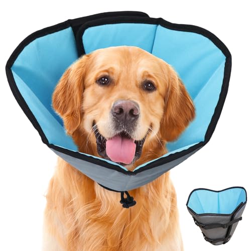 Soft Dog Cone Collar After Surgery (Blue / 2XL(Neck:15.8"-21.3"/Depth:13"))