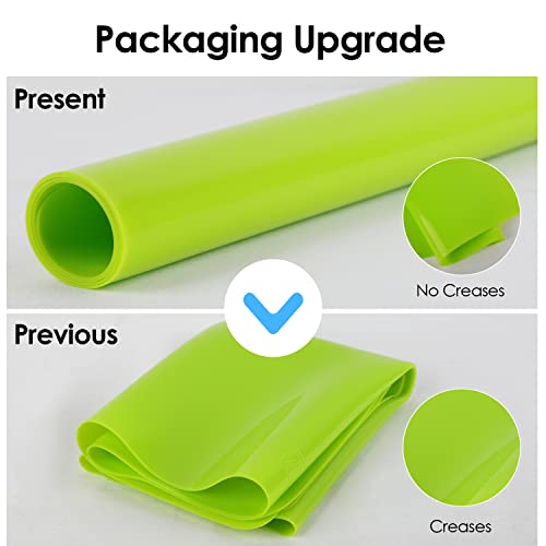 2 Pack Extra Large Silicone Mats for Crafts (02-green Blue / 23.6"L x 15.7"W)