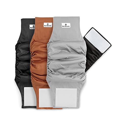 Washable Belly Bands for Male Dogs (Small (13-16") / Natural)