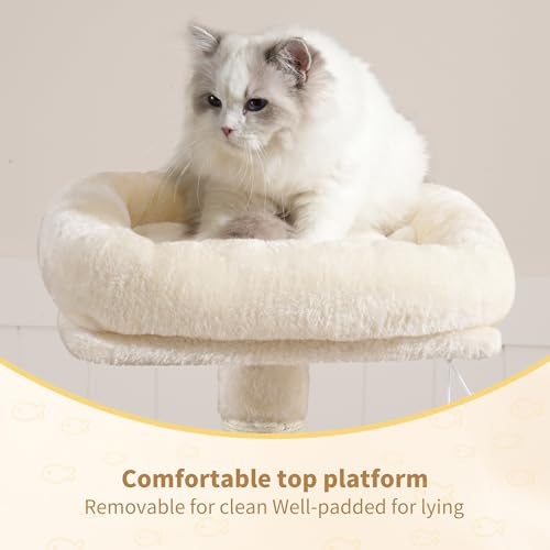 Cat Tree with Toy (43.3 inch / Beige)