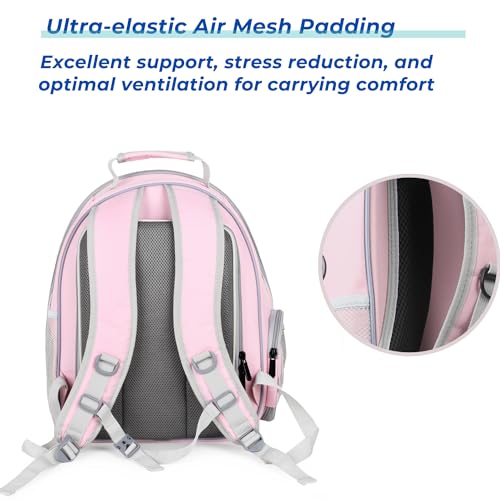 Cat Carrier Backpack (Square Back Expandable-Pink)