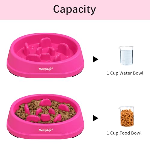 1 Pack Slow Feeder Dog Bowls (J-Purple / Small)