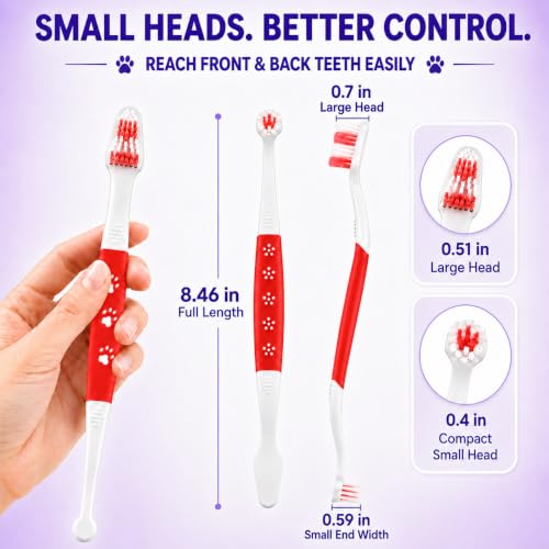 Dog Toothbrush (Red / 1 Count (Pack of 1))