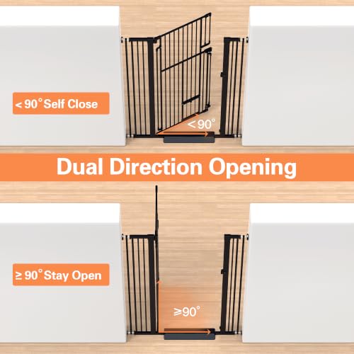 55" Extra Tall Cat Gate 31.5" (Black / 55" Tall, 31.5-42.5" Wide)