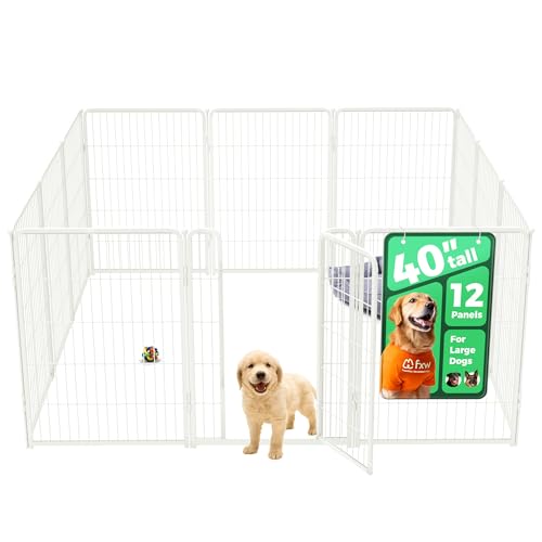 Homeplus Indoor Dog Playpen (White / 40"H)
