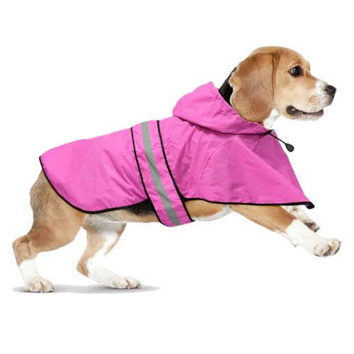 Waterproof Dog Raincoats (Medium / Pink)