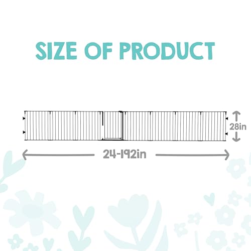 Safety 24" 192" Metal 2 (50.5-192"W x 28"H / Black)