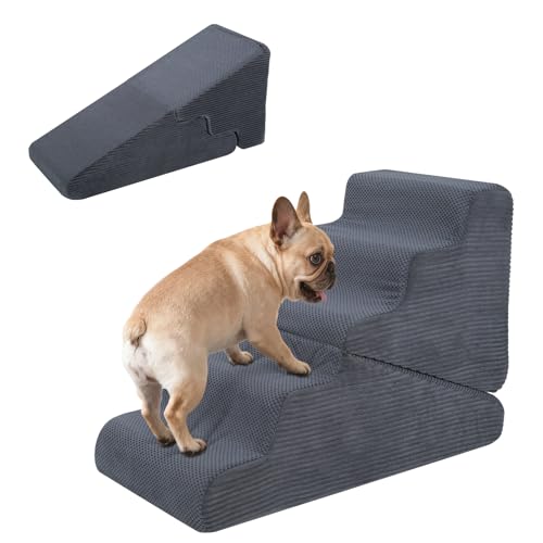 Dog Ramp for Bed (Grey / Standard 5 Step)