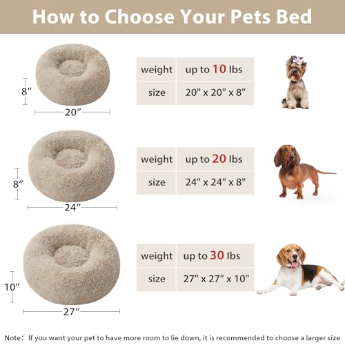 Calming Dog Bed (27"L x 27"W x 10"Th / Brown)