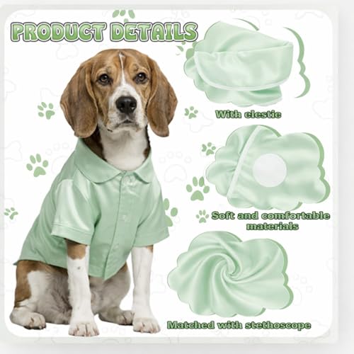 Dog Silk Pajamas Shirt Puppy Satin Pjs for Small Dog (L / Sage Green)