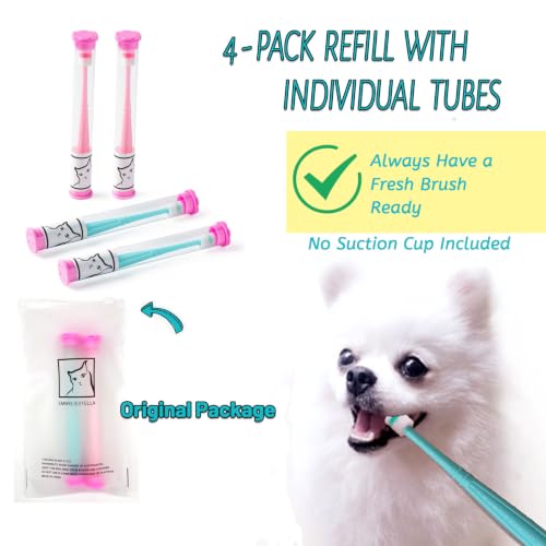 by Emmeliestella Small Dog & Cat Toothbrush 360° Soft Silicone