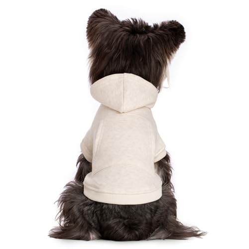Dog Hoodie Fleece (5XL-(50~77lb) | Chest(~35") / Beige)
