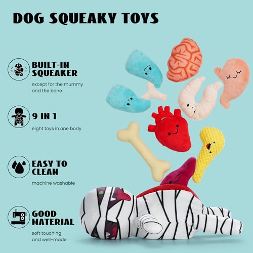 Halloween Zombie Mummy Dog Toys with Organs (Halloween Mummy with Organs)